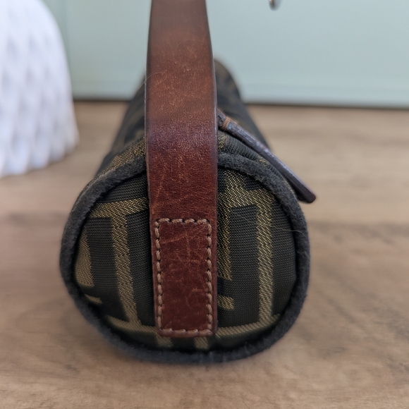 Fendi Zucca Canvas Mini Baguette Wristlet - Brown/Black - Picture 3 of 16